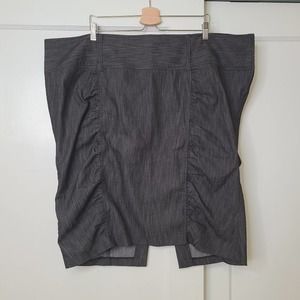 Torrid Ruched Straight Pencil Skirt in Black Denim